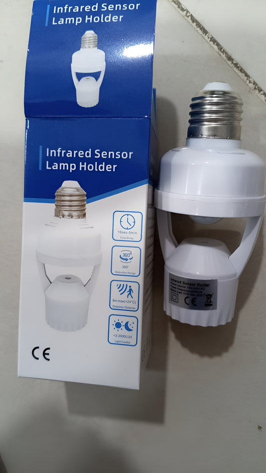 360° Smart Infrared Motion Sensor Lamp Holder - Automatic On/Off Light Socket