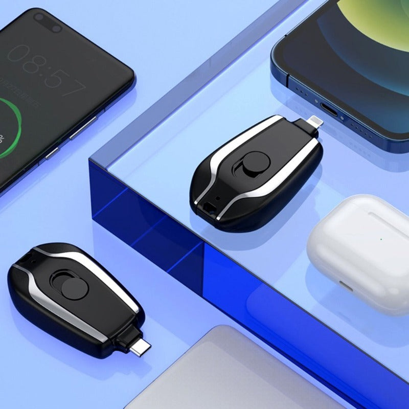 PowerPod: 1500mAh Mini Emergency Keychain Power Bank for iPhone