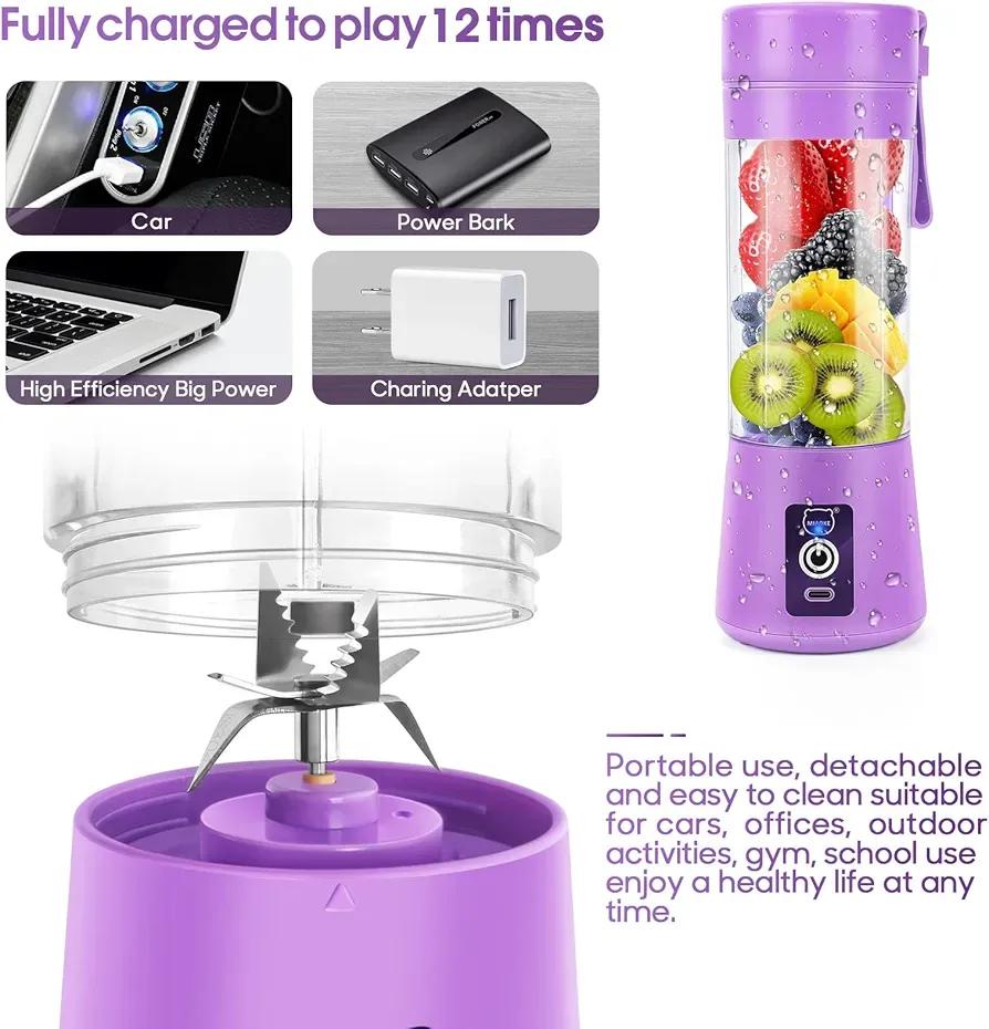 Portable USB Rechargeable Juicer Blender