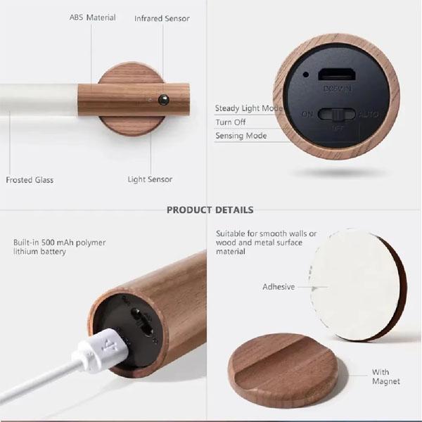 Magnetic Wooden Induction Night Light