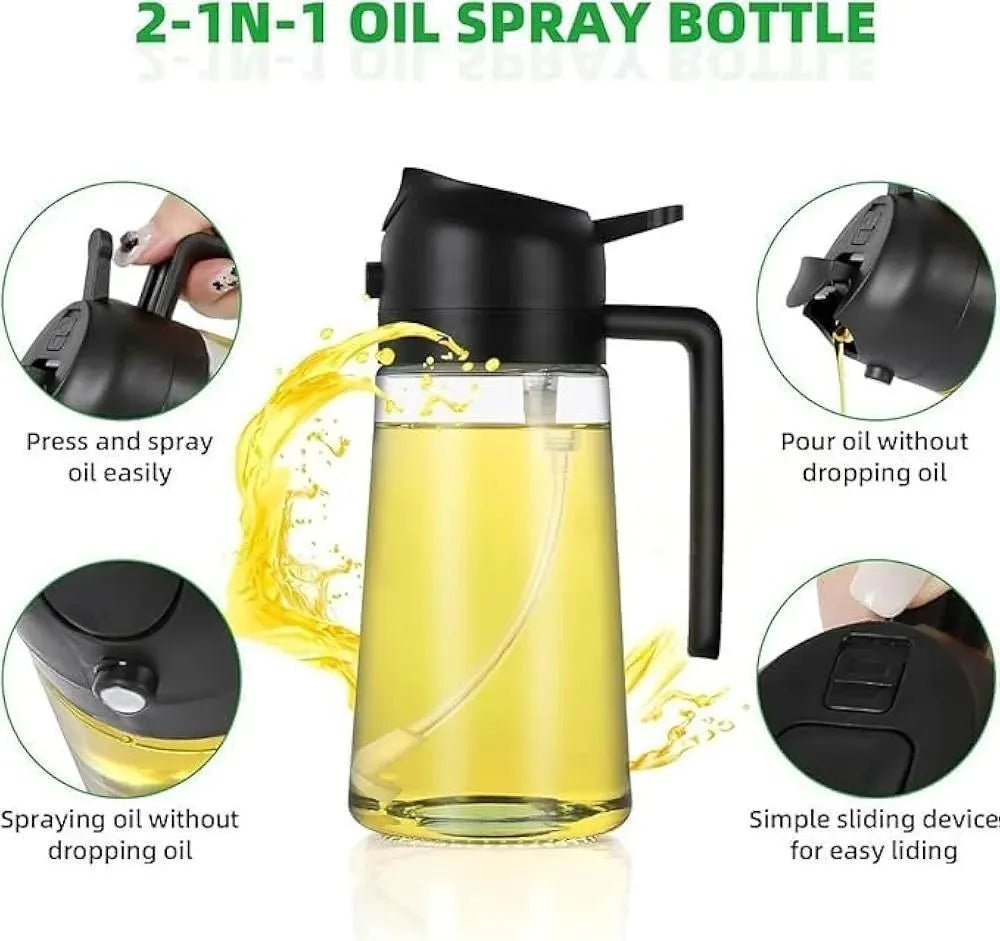 2-in-1 Premium Oil Sprayer & Dispenser