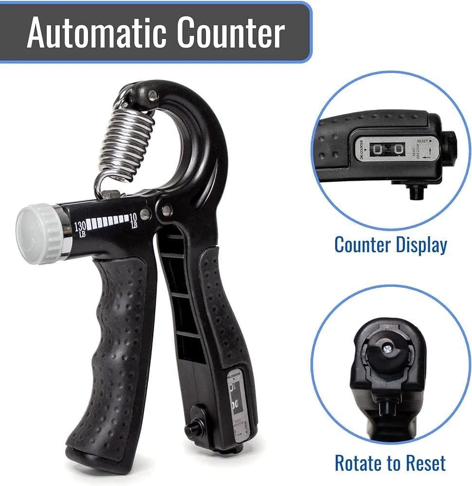 Digital Counter Hand Grip Strengthener - Adjustable 5-60kg