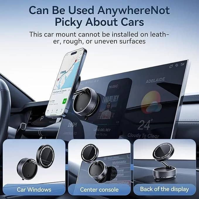 Premium MagGrip Vacuum Magnetic Phone Mount for Car & Desk