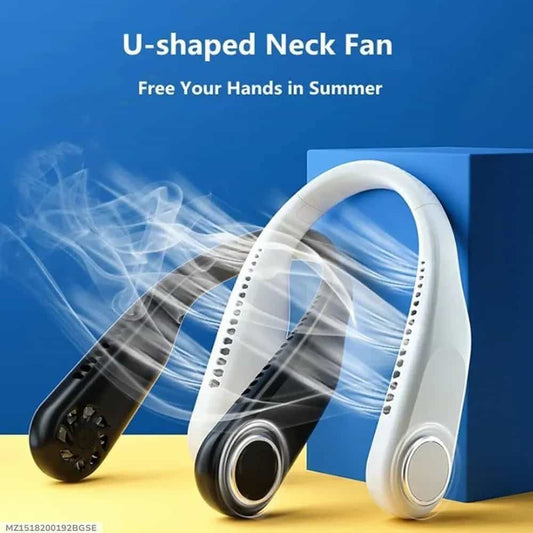 U-Shaped Rechargeable Bladeless Neck Fan Portable USB Cooling Fan