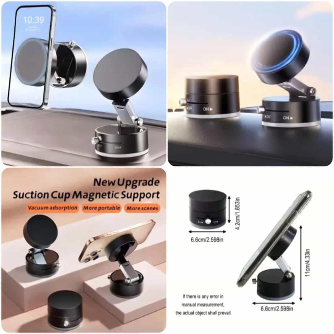 Premium MagGrip Vacuum Magnetic Phone Mount for Car & Desk